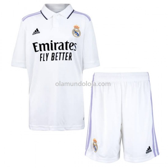Camisola Real Madrid Criança Equipamento Primeiro 2022-2023 Manga Corta